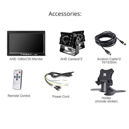 Kit marsarier cu camera AHD si display de 7", camioane, autocare, bus-uri