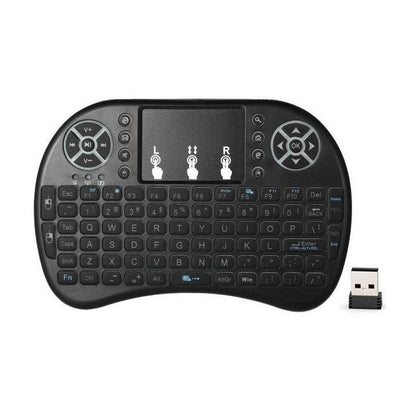 Mini tastatura wireless, cu touchpad, iluminata LED pentru PC, Laptop, Tableta, Xbox, Smart TV, Play Station, Raza 10m