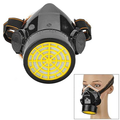 Set masca de protectie cu filtru de carbon activ si ochelari protectie