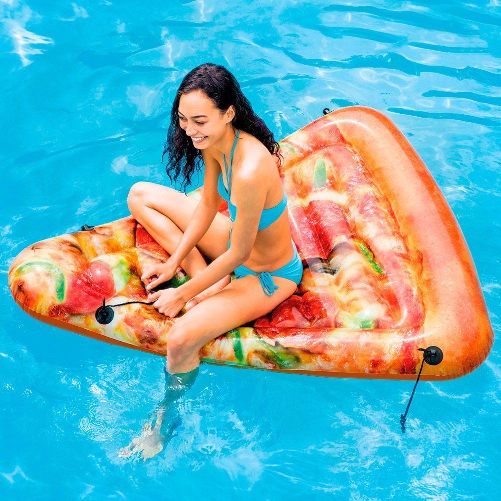 Saltea gonflabila Intex Pizza Slice multicolor, 1.75m x 1.45m