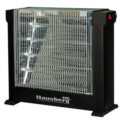 Radiator quartz Hausberg HB 8800, 2200 W, 4 tuburi quartz, 2 trepte putere, termostat reglabil