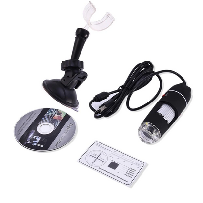 Microscop digital portabil 500X, USB, foto-video, 8 LED-uri, zoom digital 5X