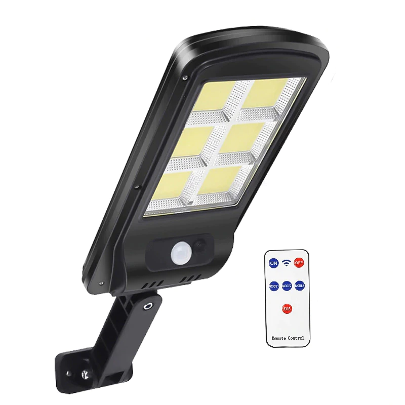 Lampa solara LED de perete exterior cu senzor de miscare si telecomanda