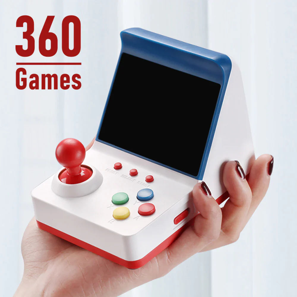 Consola Jocuri Arcade Retro 360 jocuri in 1 cu 2 joystick-uri Alb