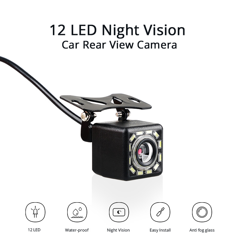 Camera marsarier cu 12 leduri HD, CCD Night Vision, unghi larg 170 grade, linii ghidaj