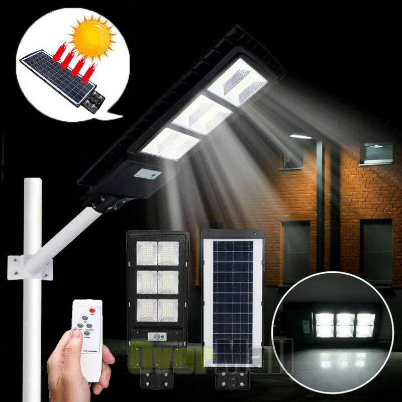 Lampa stradala proiector LED cu panou fotovoltaic + telecomanda si senzor, 120W/200W/300W