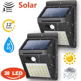 Pachet 5 Lampi LED de perete cu panou solar