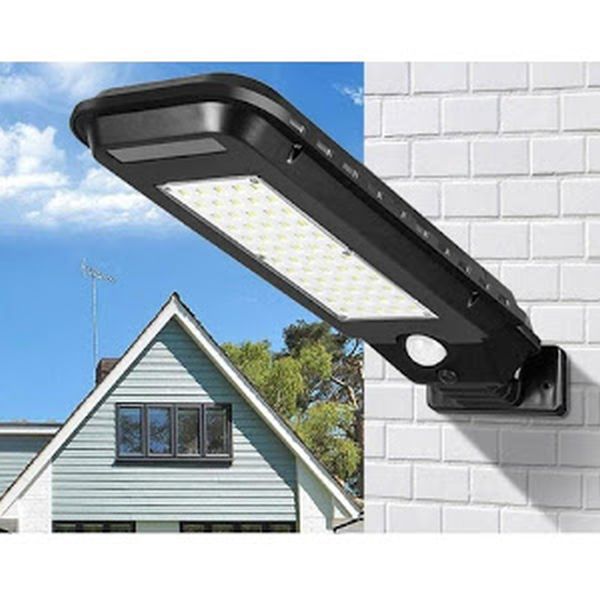 Lampa solara T-100B, senzor de miscare, rezistenta la apa, Negru