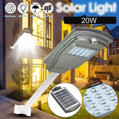 Lampa stradala, Proiector LED 20W cu panou solar si senzor de miscare