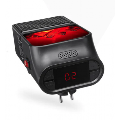 Aeroterma portabila Flame Heater 500 W, 2 niveluri temperatura, display digital, telecomanda