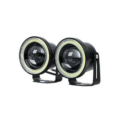 Set 2 proiectoare auto cu LED Angel Eyes, lumina alba